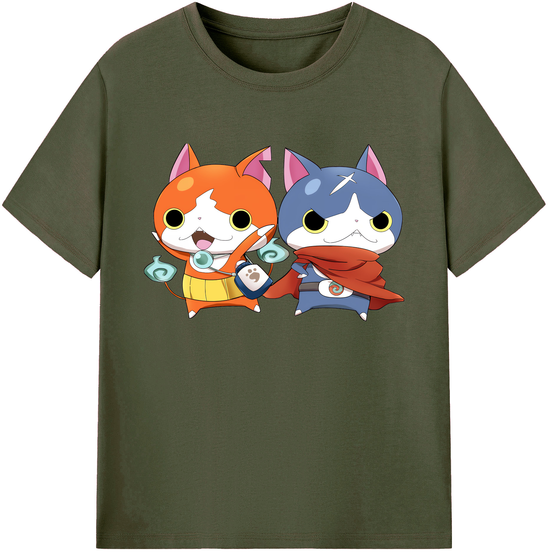 （画像用） 妖怪ウォッチ Yo-kai Watch 綿100％ メンズ半袖Tシャツ｜肌触りやわらか＆通気性